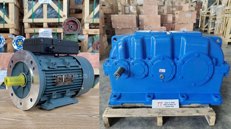 Động cơ 1 pha và hộp giảm tốc ZQ.