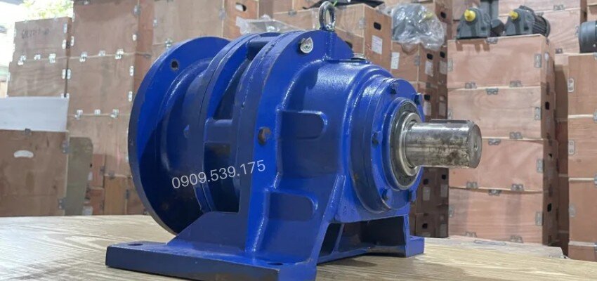 Cấu tạo của hộp giảm tốc Cycloid 1 cấp bao gồm trục vào, đĩa lệch tâm, bánh răng Cycloid, kim lăn và vỏ hộp