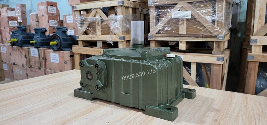 Thiết kế tổng quan về hộp giảm tốc trục vít WPO 100