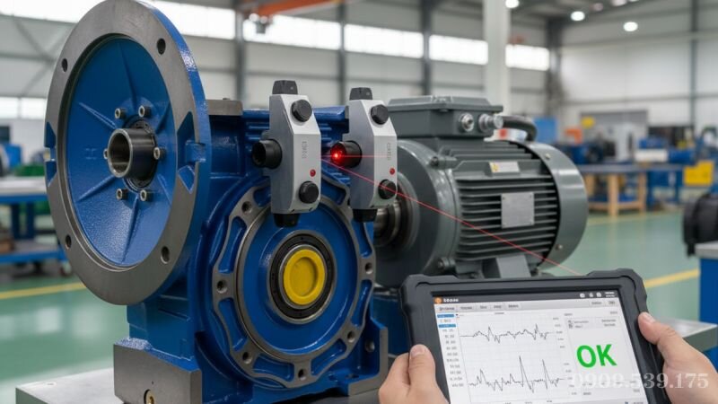Sử dụng máy cân chỉnh trục laser hiện đại để lắp đặt hộp giảm tốc NMRV.